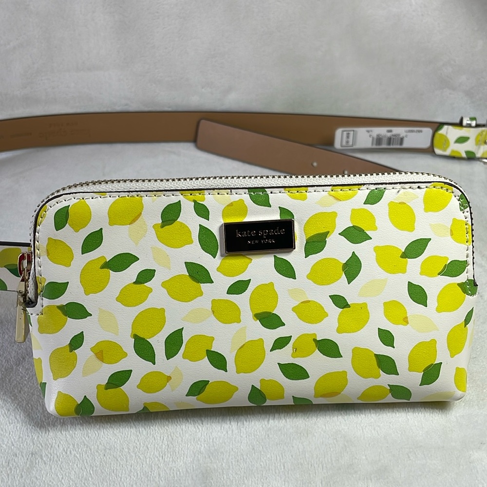kate spade Lemon Print Belt Bag Nwt